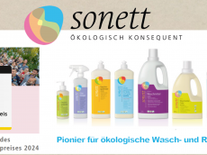 SONETT, gegründet 1977, ist ein Pionier für ökologische Wasch- und Reinigungsmittel.