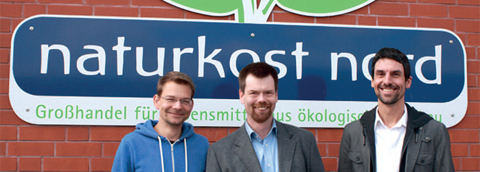 Führungsteam Naturkost Nord (Jan Timm, Matthias Deppe und Constantin Fricke)