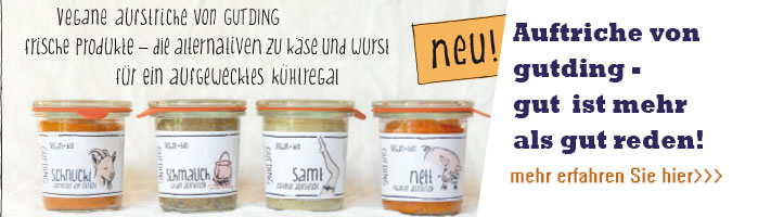 Vegane Aufstriche von GUTDING
