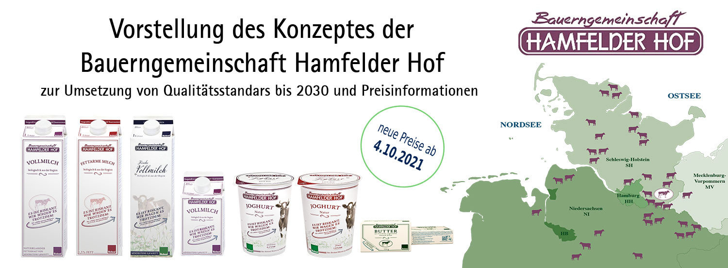 Hamfelder Hof Milchpreiserhöhung