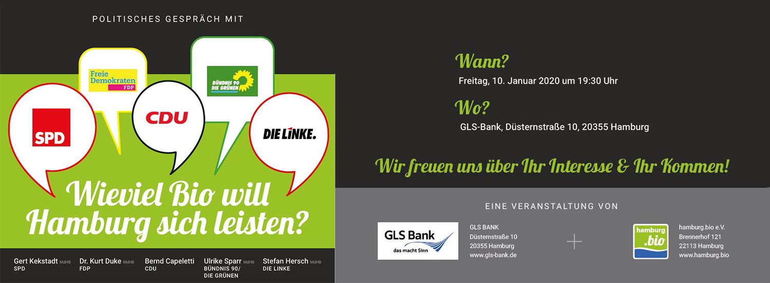 Bürgerschaftswahl in Hamburg Politisches Gespräch zum Thema „Wie viel Bio will Hamburg sich leisten?“